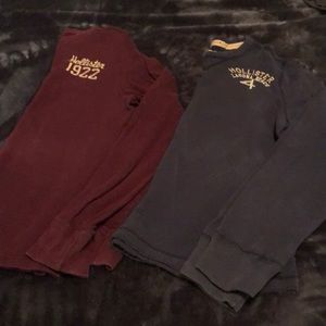 Hollister long sleeve shirt bundle- med/large